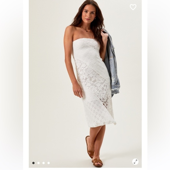 Altar'd State Dresses & Skirts - New with tags altard state jasmine midi lace strapless dress